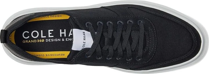 Cole Haan GrandPro Rally Canvas Court Sneaker Men's Shoes Black Canvas/Optic White : 7 D - Medium - Image 2