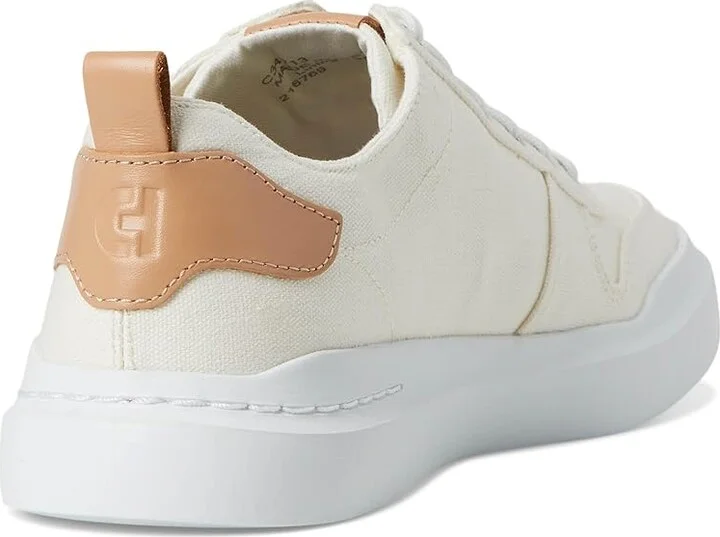Cole Haan GrandPro Rally Canvas Court Sneaker Men's Shoes Ivory/Natural : 7 D - Medium, Textile/Leather - Image 4