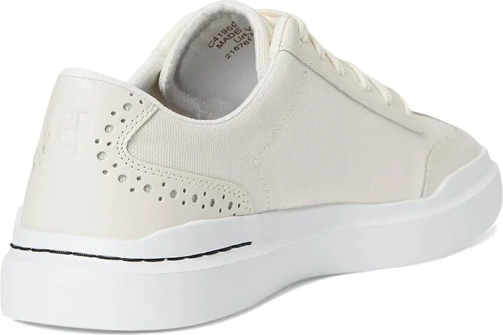 Cole Haan Grandpro Rally Canvas T-Toe Sneaker Men's Shoes Ivory/Ivory/Optic White : 7 W - Wide - Image 4
