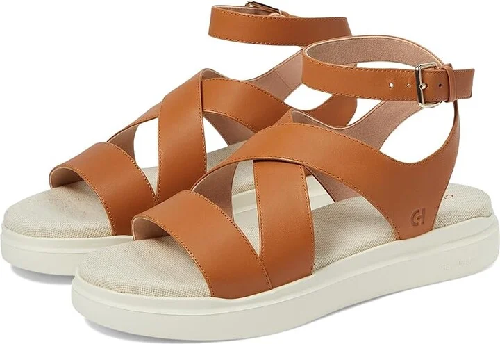 Cole Haan Grandpro Rally Castine Sandals Women's Sandals Pecan/Ivory : 8.5 B - Medium, Leather/Rubber