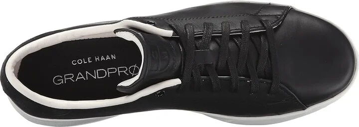 Cole Haan Grandpro Tennis Women's Lace up casual Shoes Black/Optic White : 5 B - Medium, Leather - Image 3