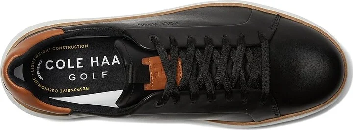 Cole Haan Grandpro Topspin Golf Men's Lace-up Boots Black/Pecan/Optic White : 11 D - Medium, Leather - Image 2