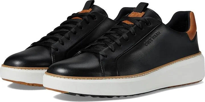 Cole Haan Grandpro Topspin Golf Men's Lace-up Boots Black/Pecan/Optic White : 11 D - Medium, Leather