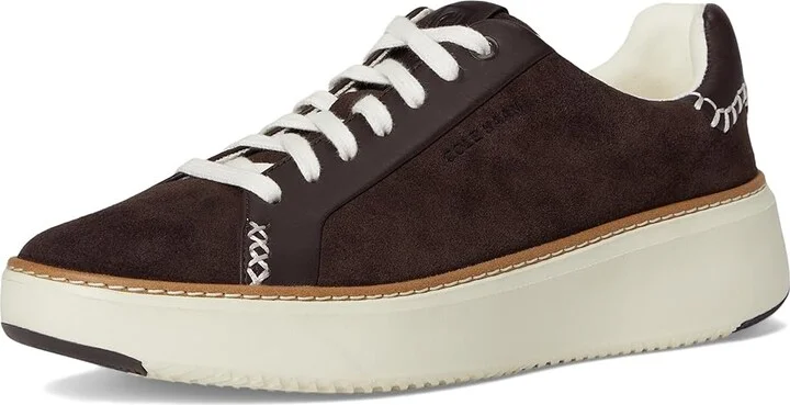 Cole Haan Grandpro Topspin Sneaker Women's Shoes Dark Chocolate Suede : 6 C - Wide, Textile/Leather - Image 5