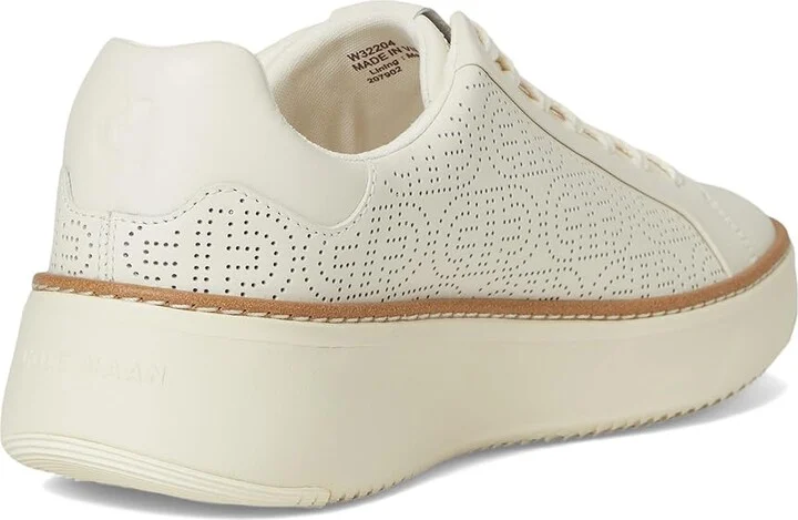 Cole Haan Grandpro Topspin Sneaker Women's Shoes Ivory/Perf Leather/Ivory : 8.5 B - Medium, Textile/Leather - Image 4