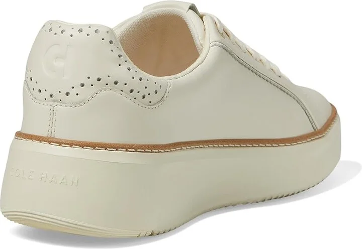 Cole Haan Grandpro Topspin Sneaker Women's Shoes Ivory/Perf/Scallop : 5.5 B - Medium, Textile/Leather - Image 4