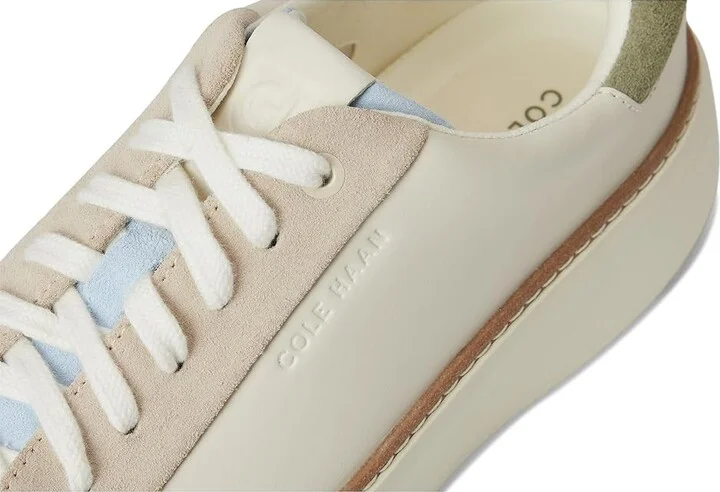 Cole Haan Grandpro Topspin Sneaker Women's Shoes Ivory/Skyway : 6 B - Medium, Textile/Leather - Image 7
