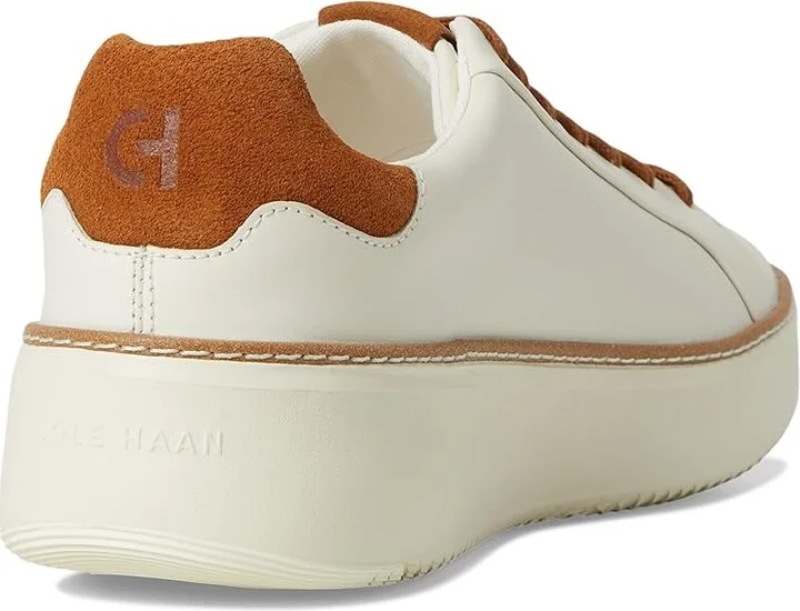 Cole Haan Grandpro Topspin Sneaker Women's Shoes Ivroy/Tobacco Suede : 9.5 B - Medium, Textile/Leather - Image 4