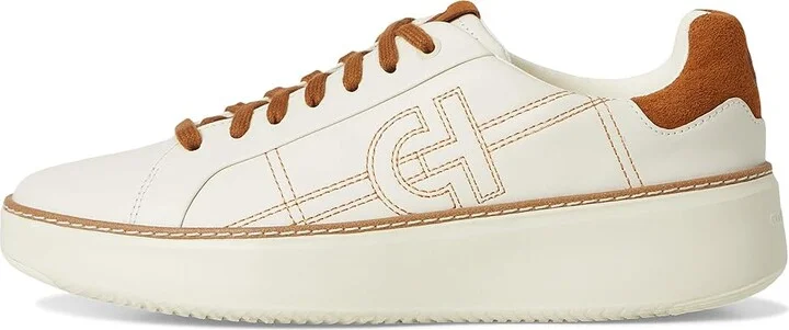 Cole Haan Grandpro Topspin Sneaker Women's Shoes Ivroy/Tobacco Suede : 9.5 B - Medium, Textile/Leather - Image 6