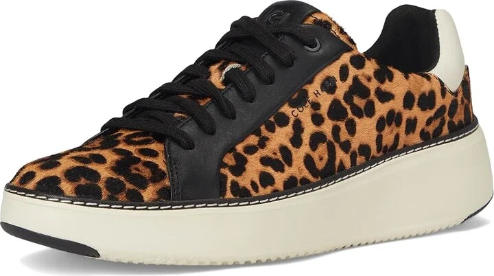 Cole Haan Grandpro Topspin Sneaker Women's Shoes Leopard Print Black : 9.5 B - Medium, Textile/Leather - Image 5