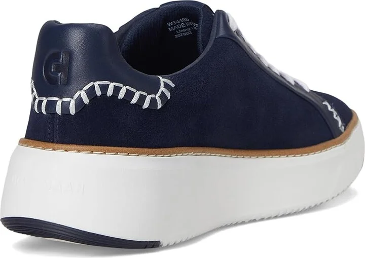 Cole Haan Grandpro Topspin Sneaker Women's Shoes Midnight Moon Suede : 8.5 C - Wide, Textile/Leather - Image 4