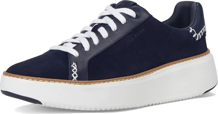 Cole Haan Grandpro Topspin Sneaker Women's Shoes Midnight Moon Suede : 8.5 C - Wide, Textile/Leather - Image 5