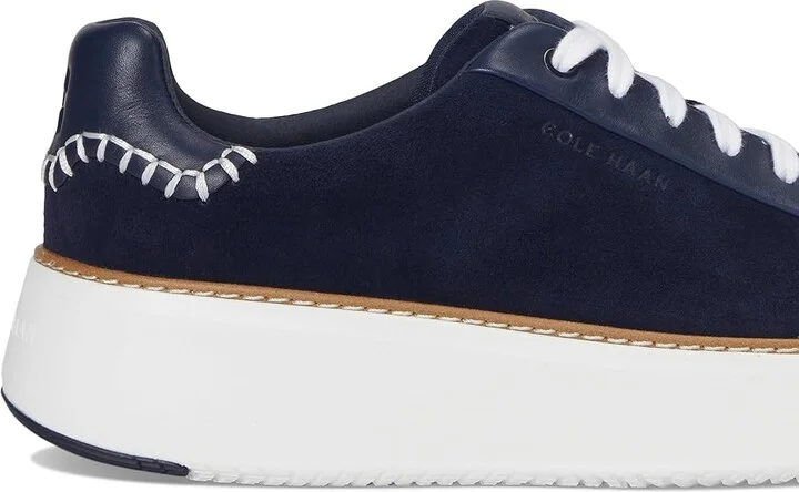 Cole Haan Grandpro Topspin Sneaker Women's Shoes Midnight Moon Suede : 8.5 C - Wide, Textile/Leather - Image 7