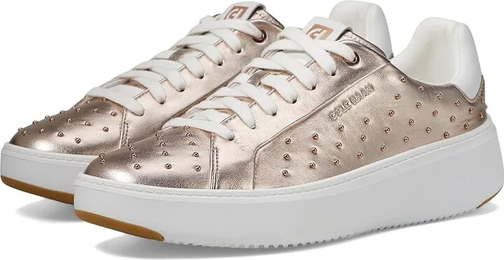 Cole Haan Grandpro Topspin Sneaker Women's Shoes Rose Gold/Micro Studs : 8 B - Medium, Textile/Leather