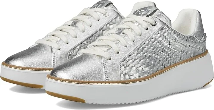 Silver Genevieve Weave,optic White