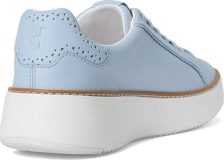 Cole Haan Grandpro Topspin Sneaker Women's Shoes Skyway/Scallop/White : 6.5 B - Medium, Textile/Leather - Image 4