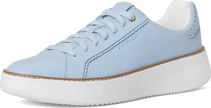 Cole Haan Grandpro Topspin Sneaker Women's Shoes Skyway/Scallop/White : 6.5 B - Medium, Textile/Leather - Image 5