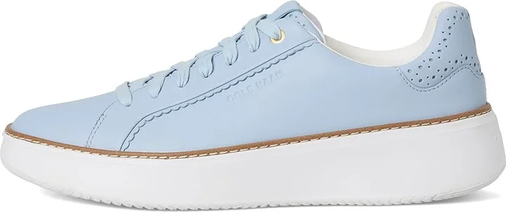 Cole Haan Grandpro Topspin Sneaker Women's Shoes Skyway/Scallop/White : 6.5 B - Medium, Textile/Leather - Image 6