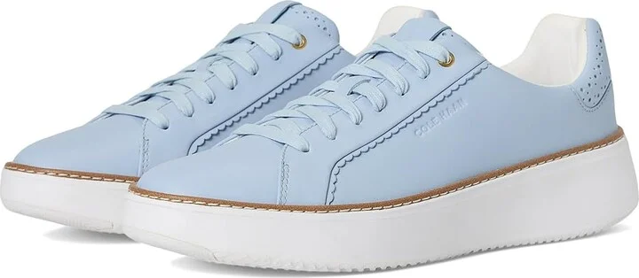 Cole Haan Grandpro Topspin Sneaker Women's Shoes Skyway/Scallop/White : 6.5 B - Medium, Textile/Leather