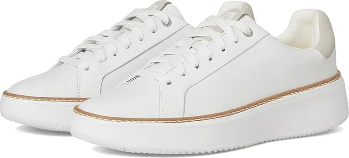 Cole Haan Grandpro Topspin Sneaker Women's Shoes White/Dove : 10 B - Medium, Textile/Leather