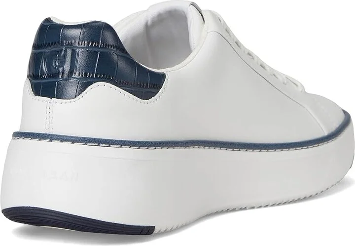 Cole Haan Grandpro Topspin Sneaker Women's Shoes White/Navy Croc Print : 5 C - Wide, Textile/Leather - Image 4