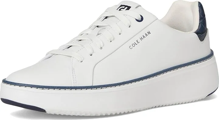 Cole Haan Grandpro Topspin Sneaker Women's Shoes White/Navy Croc Print : 5 C - Wide, Textile/Leather - Image 5