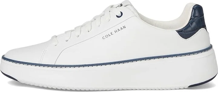 Cole Haan Grandpro Topspin Sneaker Women's Shoes White/Navy Croc Print : 5 C - Wide, Textile/Leather - Image 6