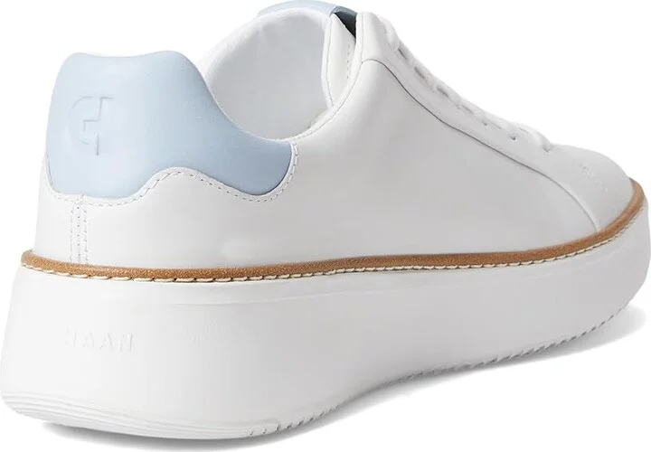 Cole Haan Grandpro Topspin Sneaker Women's Shoes White/Skyway : 5 B - Medium, Textile/Leather - Image 4