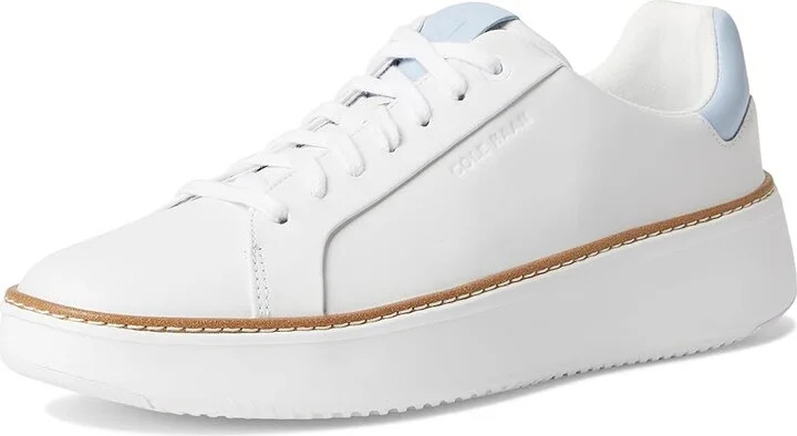Cole Haan Grandpro Topspin Sneaker Women's Shoes White/Skyway : 5 B - Medium, Textile/Leather - Image 5