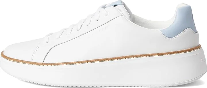 Cole Haan Grandpro Topspin Sneaker Women's Shoes White/Skyway : 5 B - Medium, Textile/Leather - Image 6