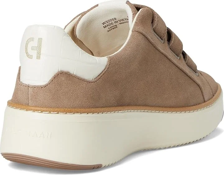 Cole Haan Grandpro Topspin Triple Strap Sneakers Women's Shoes Irsh Coff Sued/Ivory : 10 B - Medium, Leather - Image 4