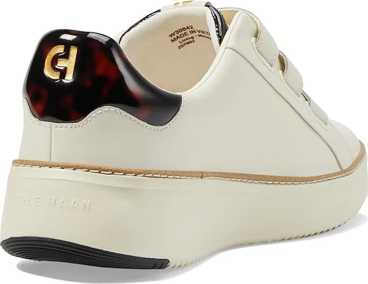 Cole Haan Grandpro Topspin Triple Strap Sneakers Women's Shoes Ivory/Tortoise Patent : 8 B - Medium, Leather - Image 4