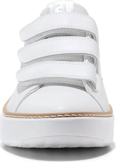 Cole Haan Grandpro Topspin Triple Strap Sneakers Women's Shoes Optic White/Silver : 9 B - Medium, Leather - Image 5