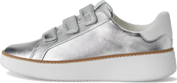 Cole Haan Grandpro Topspin Triple Strap Sneakers Women's Shoes Silver Talca/Opticptic White : 6.5 B - Medium, Leather - Image 6