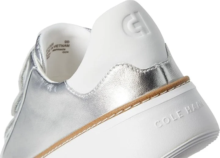 Cole Haan Grandpro Topspin Triple Strap Sneakers Women's Shoes Silver Talca/Opticptic White : 6.5 B - Medium, Leather - Image 7