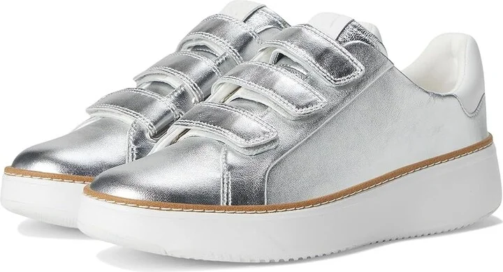 Cole Haan Grandpro Topspin Triple Strap Sneakers Women's Shoes Silver Talca/Opticptic White : 6.5 B - Medium, Leather