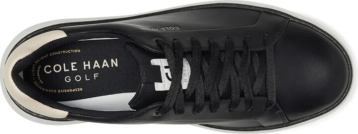 Cole Haan GrandPro Topspin Waterproof Golf Shoes Women's Shoes Black/Whitecap Gray/Optic White : 10 C - Wide, Leather/Rubber - Image 2