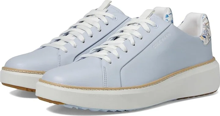 Cole Haan GrandPro Topspin Waterproof Golf Shoes Women's Shoes Heather/Sesame/Optic White : 10 B - Medium, Leather/Rubber