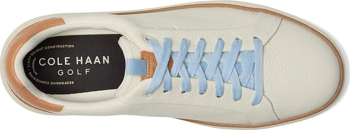Cole Haan GrandPro Topspin Waterproof Golf Shoes Women's Shoes Ivory/Biscuit/Skyway : 5 B - Medium, Leather/Rubber - Image 2
