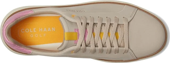 Cole Haan GrandPro Topspin Waterproof Golf Shoes Women's Shoes Light Sesame Nubuck : 8.5 B - Medium, Leather/Rubber - Image 2