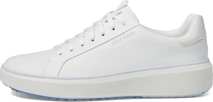 Cole Haan GrandPro Topspin Waterproof Golf Shoes Women's Shoes Optic White/Heather/Optic White : 7 B - Medium, Leather/Rubber - Image 6