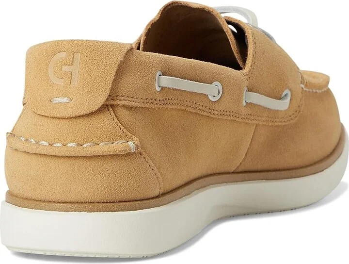 Cole Haan Grandpro Windward Boat Shoe Men's Lace-up Boots Biscuit Suede/Silver Birch/Ivory : 10 D - Medium - Image 4