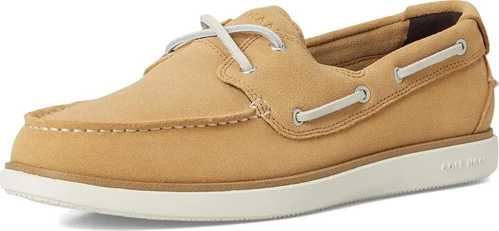 Cole Haan Grandpro Windward Boat Shoe Men's Lace-up Boots Biscuit Suede/Silver Birch/Ivory : 10 D - Medium - Image 5