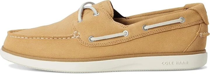 Cole Haan Grandpro Windward Boat Shoe Men's Lace-up Boots Biscuit Suede/Silver Birch/Ivory : 10 D - Medium - Image 6
