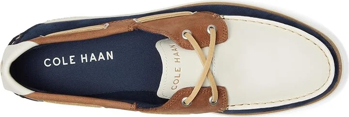 Cole Haan Grandpro Windward Boat Shoe Men's Lace-up Boots Dark Sequoia/Navy Blazer/Ivory : 10 D - Medium, Suede - Image 2