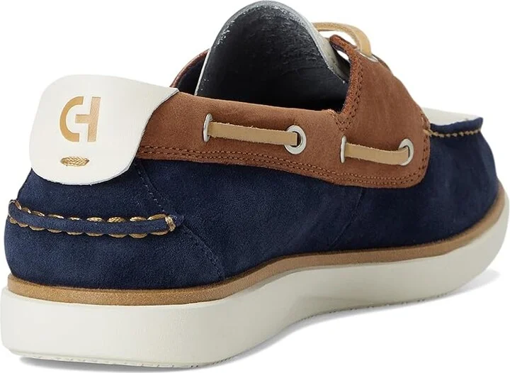 Cole Haan Grandpro Windward Boat Shoe Men's Lace-up Boots Dark Sequoia/Navy Blazer/Ivory : 10 D - Medium, Suede - Image 4