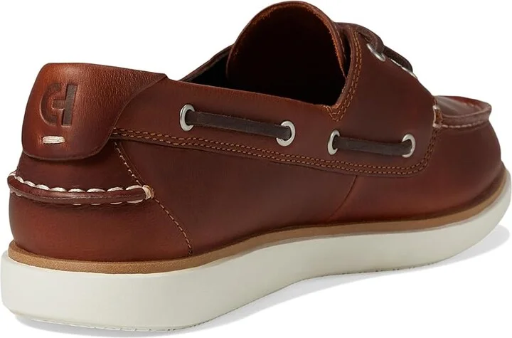 Cole Haan Grandpro Winward Boat Shoe Men's Lace-up Boots British Tan/Madeira/Ivory : 10.5 D - Medium, Leather/Suede - Image 4