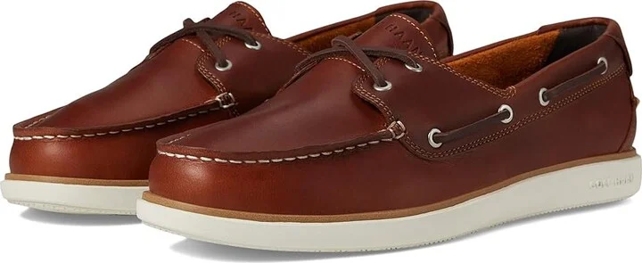 Cole Haan Grandpro Winward Boat Shoe Men's Lace-up Boots British Tan/Madeira/Ivory : 10.5 D - Medium, Leather/Suede
