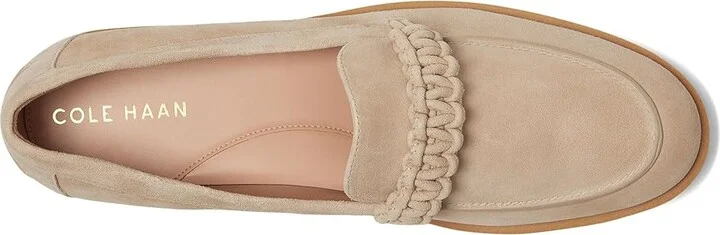 Cole Haan Greta Loafers Women's Flat Shoes Dark Latte Suede : 8 B - Medium, Leather - Image 2