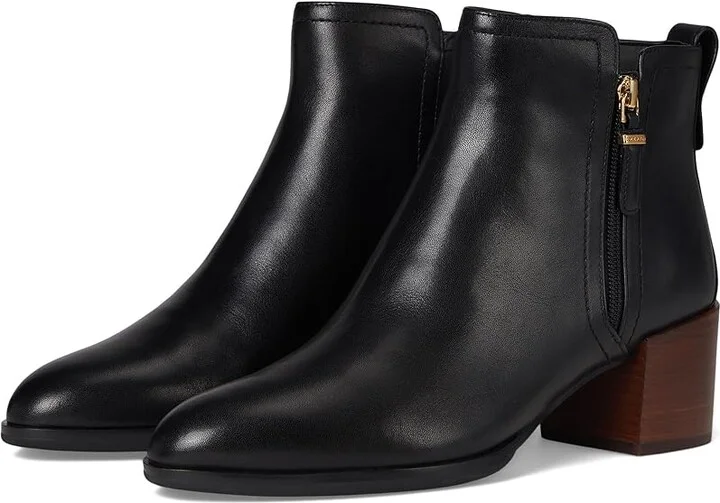 Cole Haan Haisley Ankle Bootie Women's Boots Black Leather : 9 B - Medium